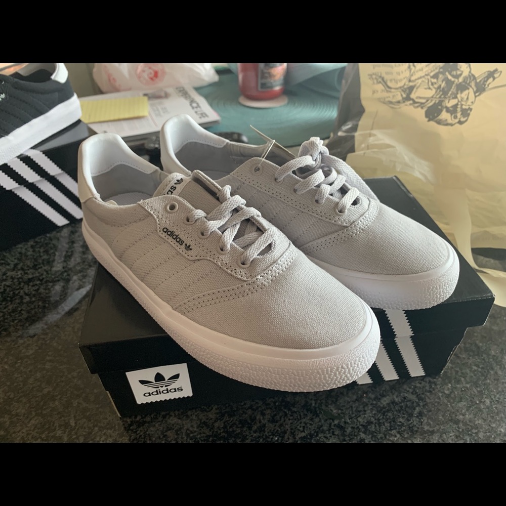 Adidas size 3 kids shoes grey